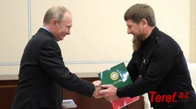 Putin Ramzan Kadırova general-mayor rütbəsi verdi - FOTO