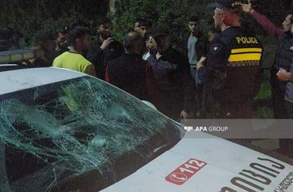 Gürcüstanda azərbaycanlılarla polis arasında qarşıdurma oldu — FOTO