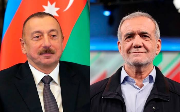 İlham Əliyev Məsud Pezeşkianı Azərbaycana dəvət edib